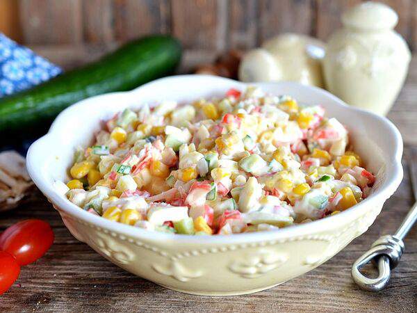 Оливье - Салат со Снежным крабом