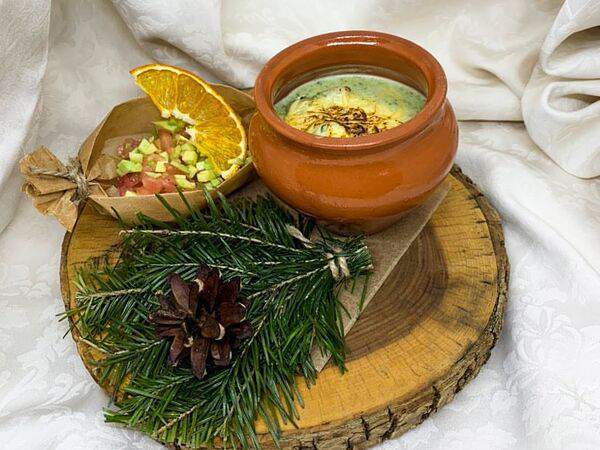 Васнецовъ - Тигровые креветки со шпинатом