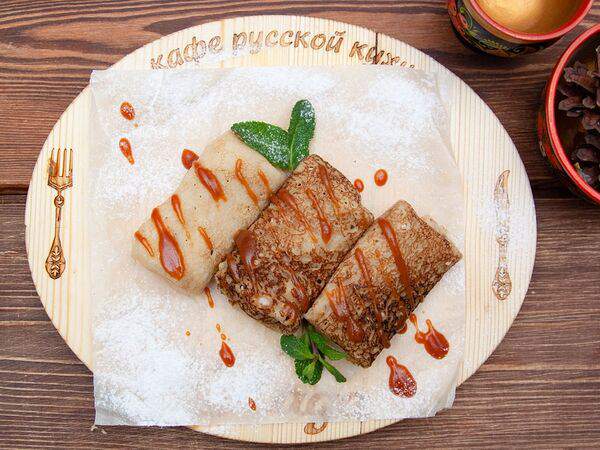 Русская кухня - Блинчики с творогом