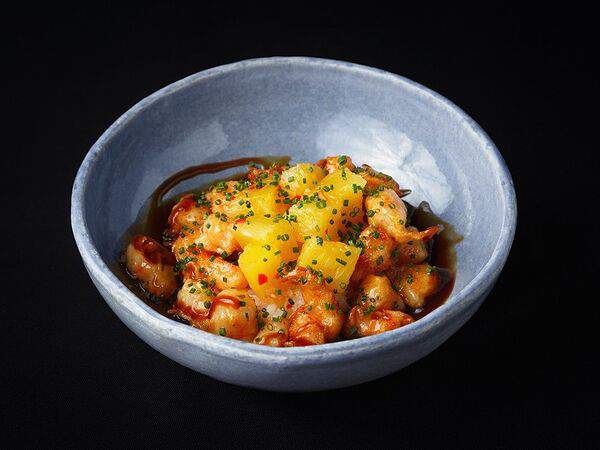 Кабуки - Rice-Bowl с ананасом, кимчи и креветками