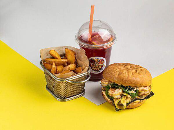 BRISKET BOYS - Комбо Бургер с креветками