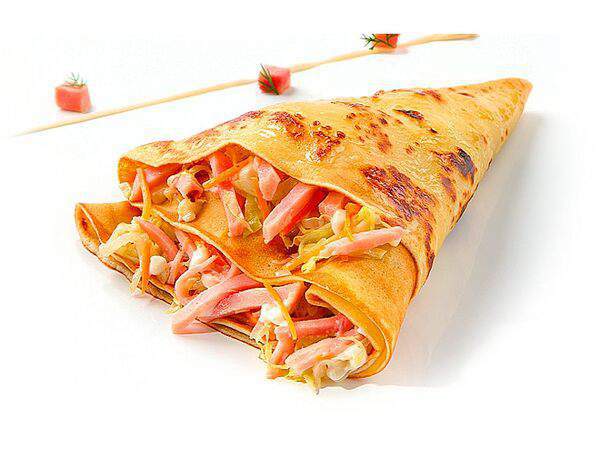 Блинная Сковородка - Блин с капустой и ветчиной