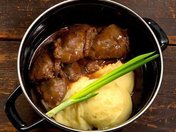 Колбасофф - Щечки с картофельным пюре