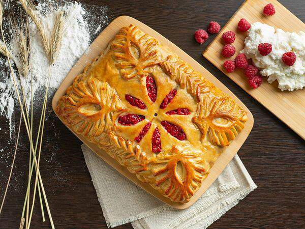 Пироги всем - Русский пирог Малина с творогом