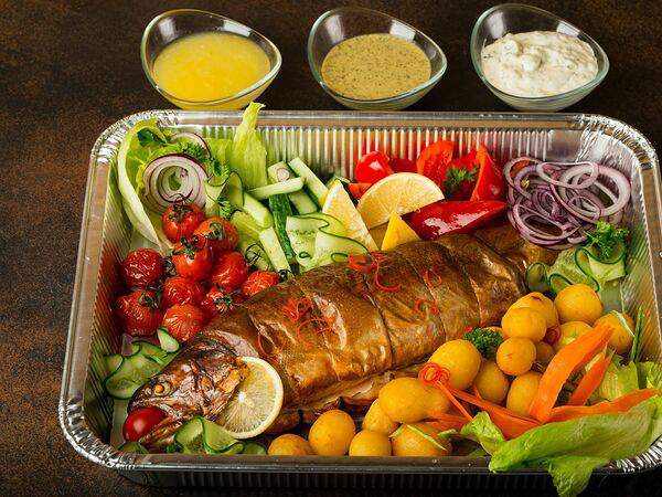 Fish & Grill - Запеченная форель, фаршированная грушей