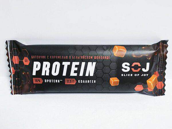 Baggins coffee - Батончик Protein soj slice of joy с соленой карамелью