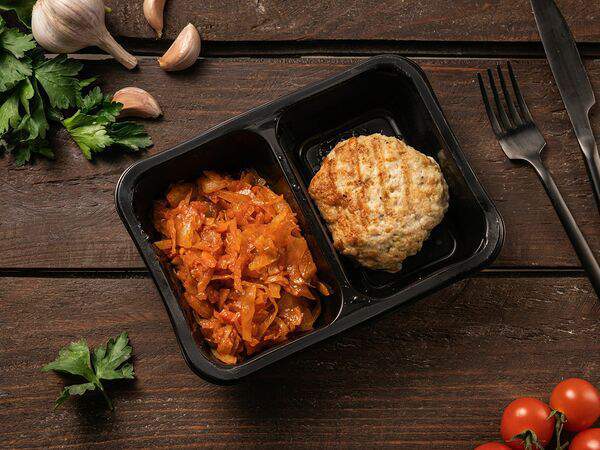 Твоя Еда - Тушеная капуста, бифштекс гриль