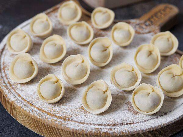 Оливье - Пельмени с говядиной и свининой