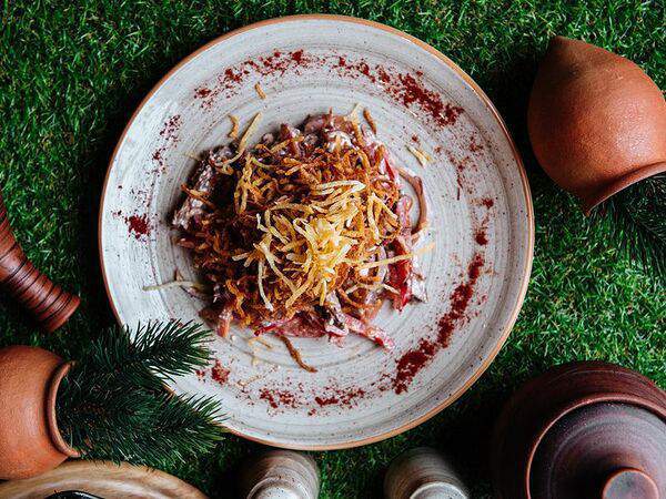 Кинза - Салат с говядиной и картофелем пай