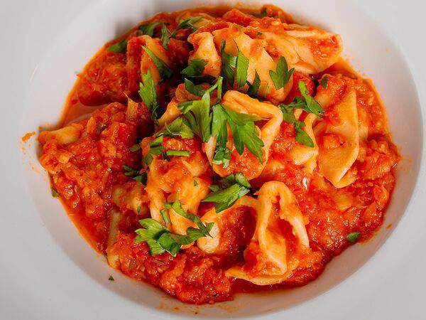 Галушка - Галушка с томатно-овощным соусом