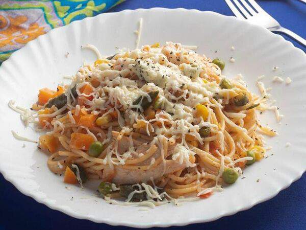 Плюс Пара - Паста с курицей и овощам