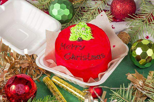 Мушмула - Бенто торт Красный бархат