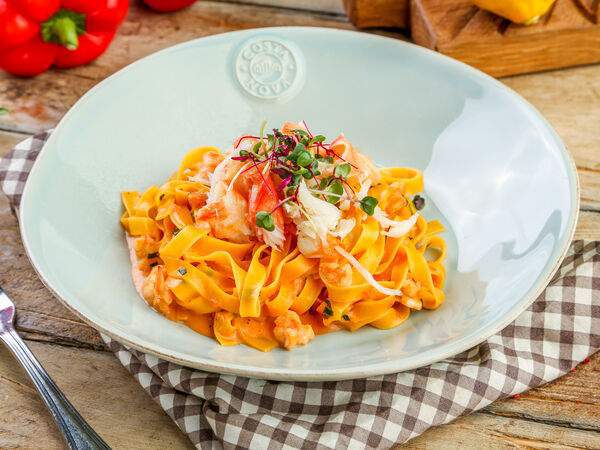 Ресторан Карбонара - Паста Тальятелле с крабом