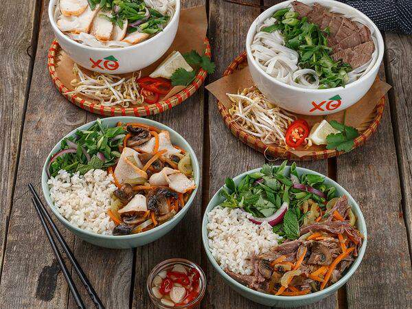 Дед Хо - Набор №3: фо бо, фо га, рис с говядиной, рис с курицей