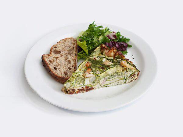 Теплого хлеба - Фриттата с креветками и цукини