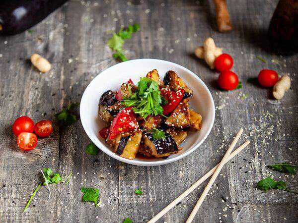 Тайшань - Салат из жареного баклажана