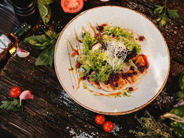 Shef papas - Салат теплый с куриным филе