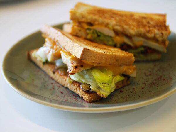 Яйцо - Сэндвич с курицей су-вид