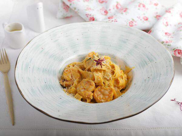 Пан Кот - Феттуччине с креветками