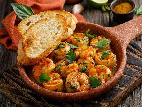 Мамалыга Бар - Жареные креветки по-грузински