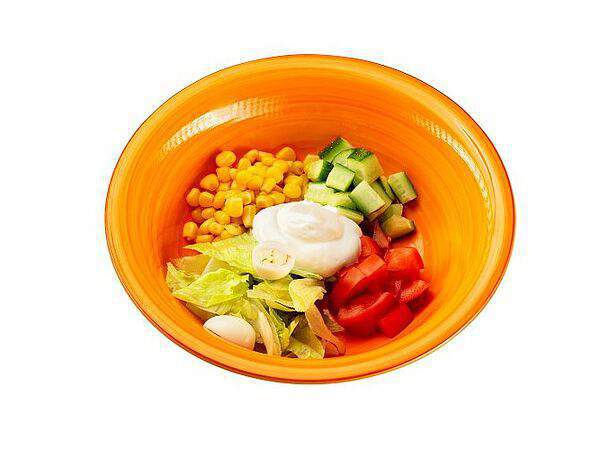 Луиджи - Овощной салатик с кукурузкой (масло)