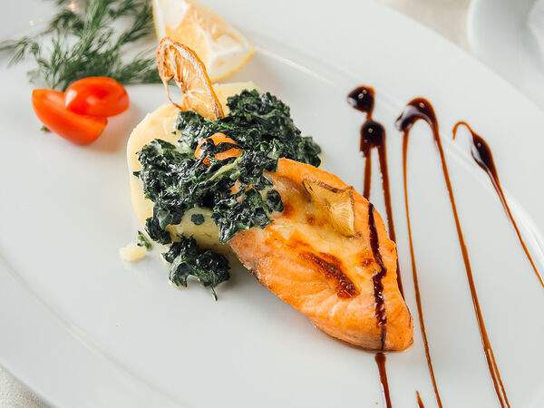 Астер - Семга со шпинатом