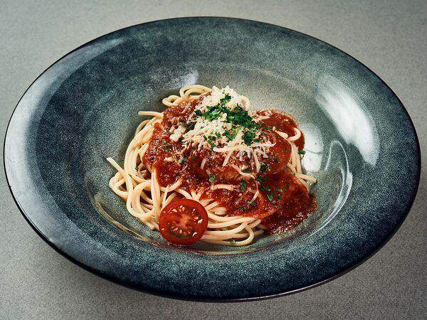 Ресторан Невидалия - Спагетти с тефтелями в томатном соусе