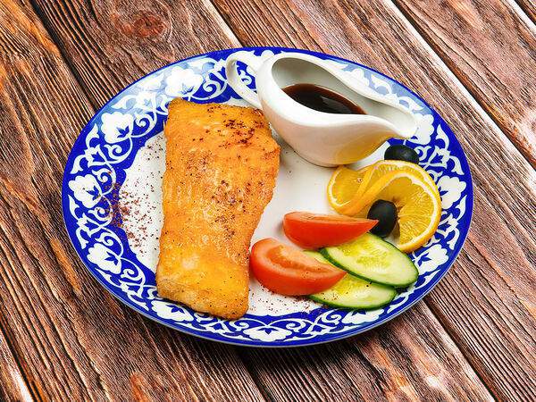 Кафе на Моисеенко - Стейк из лосося на мангале