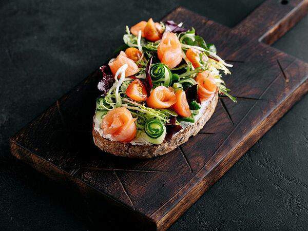 Кафе Nебо - Брускетта с лососем