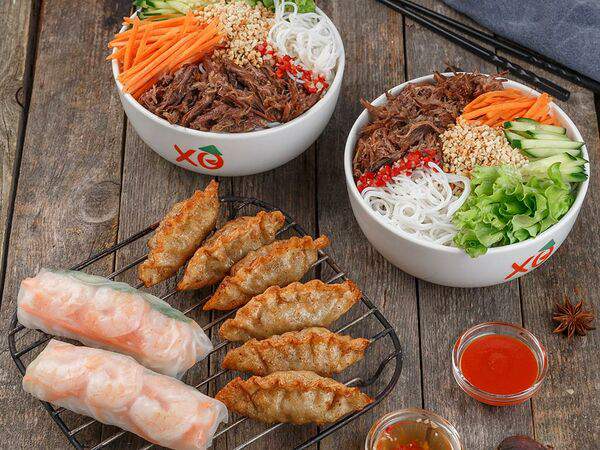 Дед Хо - Набор №10: бун бо (2 шт.), гёдза с говядиной (6 шт.), фреш-ролл с креветками (2 шт.)