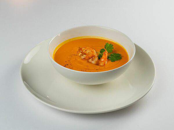 Skzk Rest - Крем-суп из тыквы с креветками и имбирем