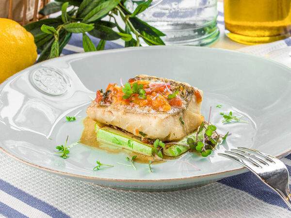 Ресторан Карбонара - Судак с цуккини