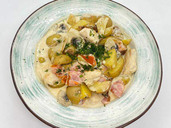 Филадельфия - Курица с мини-картофелем и овощами
