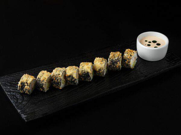 Кабуки - Теплый ролл с угрем и имбирным соусом