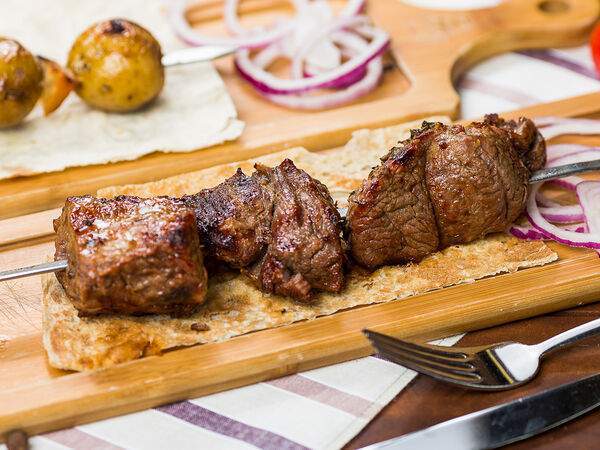 Кафе Отдых - Шашлык из бараньей мякоти с косточкой