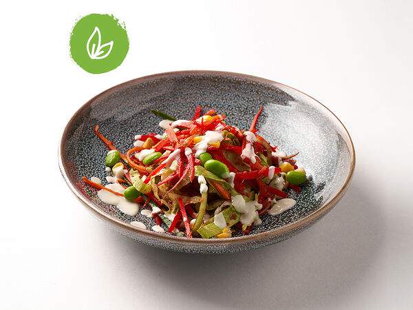 Укроп - Овощной салат с соусом кешью и фаршем из вяленых томатов