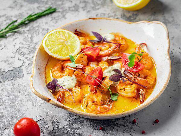 Blackberry - Креветки в чесночном масле