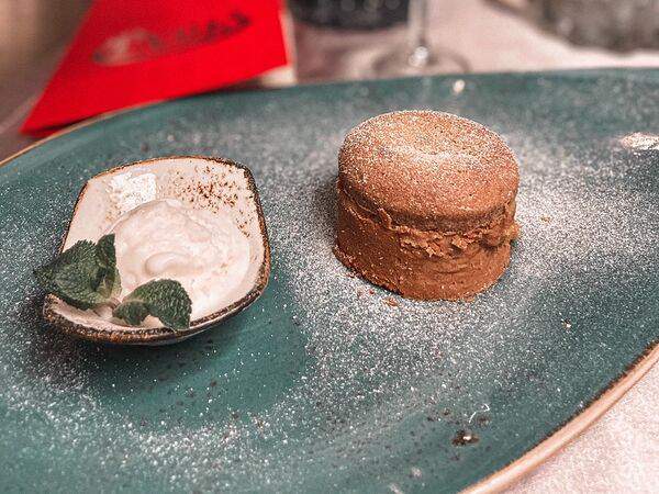 Русь - Шоколадный флан с варёной сгущенкой