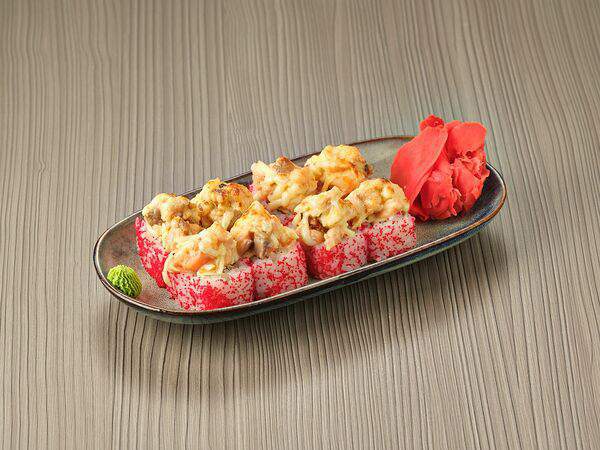 Джаст Смо - Ролл запеченный с лососем и креветкой