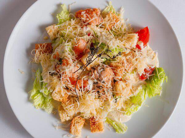 Галушка - Цезарь с семгой