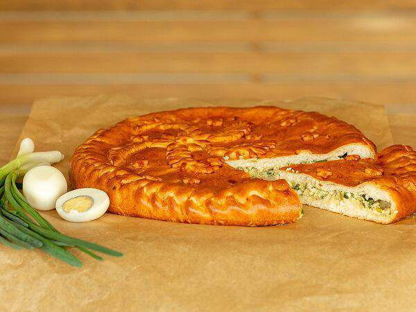 Плюшки Ватрушки - Пирог с зелёным луком и яйцом