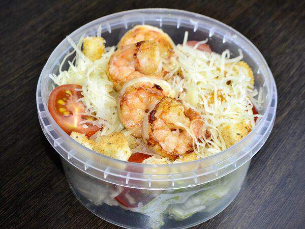 Мяссорти - Салат Цезарь с креветками