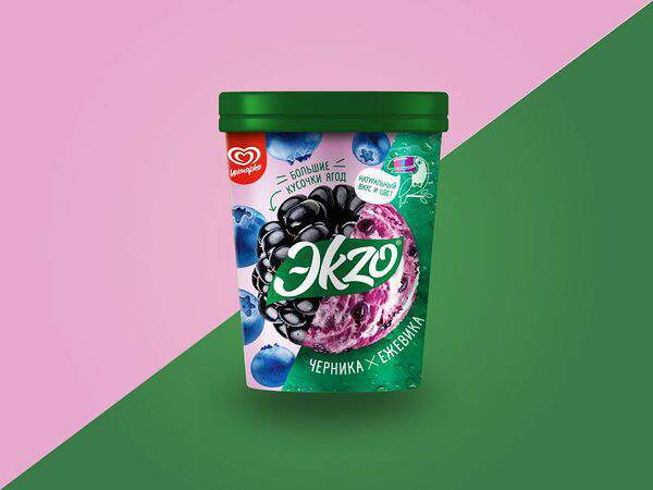 Инмарко - Мороженое Эkzo Черника-ежевика Ведро