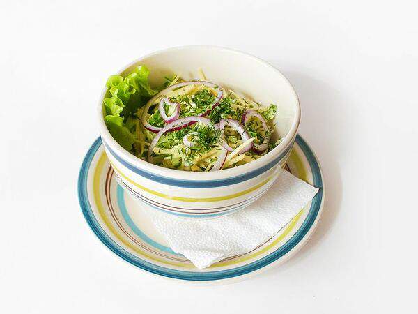 Брынза - Легкий салат из репы и огурца