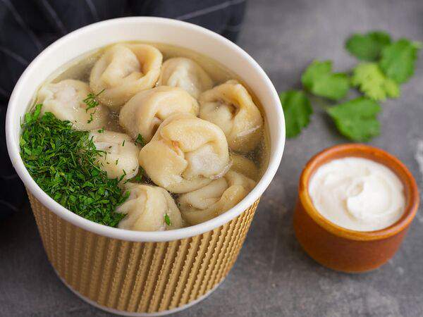 Тёрка - Пельмени из говядины с бульоном ручной лепки