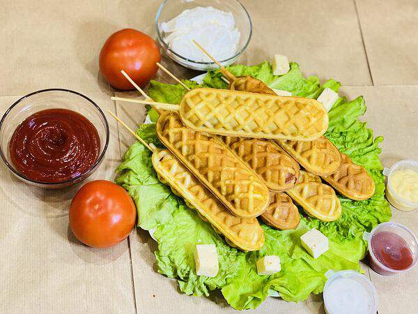 Вкусные корн доги - Сет Сытный 8 корн-догов