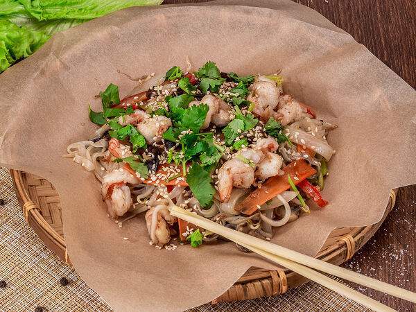 Viet Nam - Вок Рисовая лапша с креветками