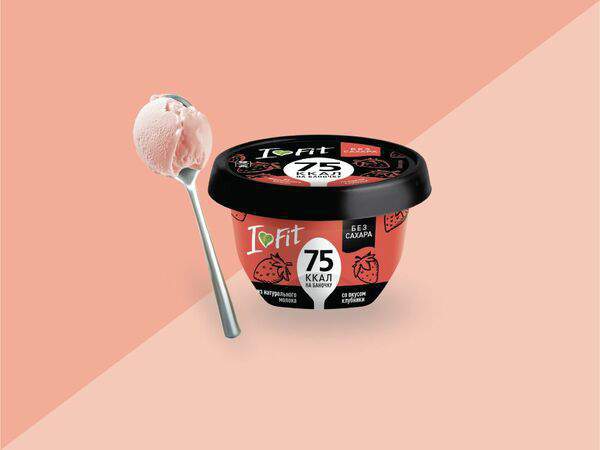 Инмарко - Мороженое I Love Fit со вкусом клубники