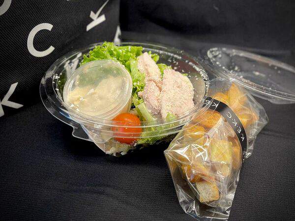 Кекс - Цезарь с курицей