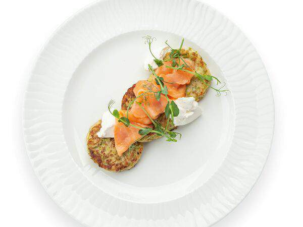 Da - Оладьи из цукини со слабосоленым лососем